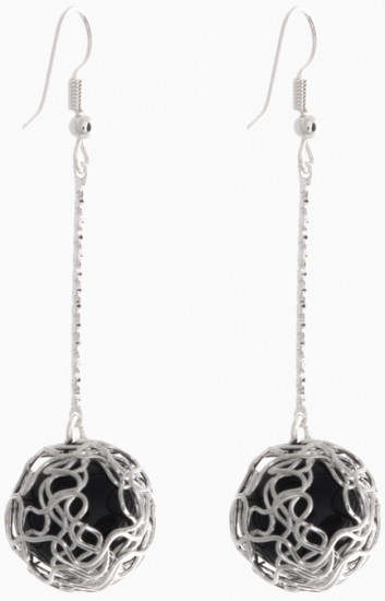 Серьги «Шар плетёный»