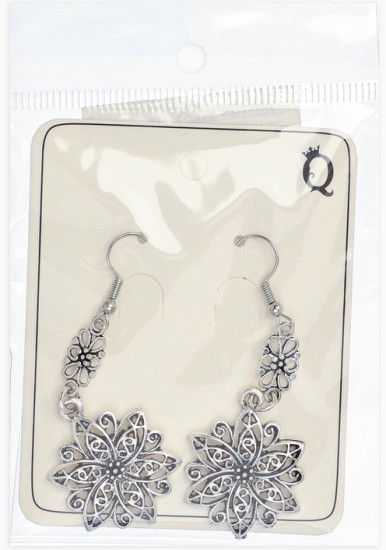 Серьги «Аутентичный цветок»