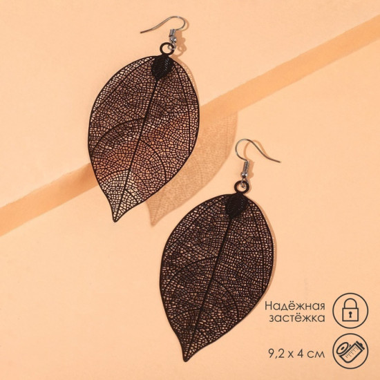 Серьги «Лист липы»