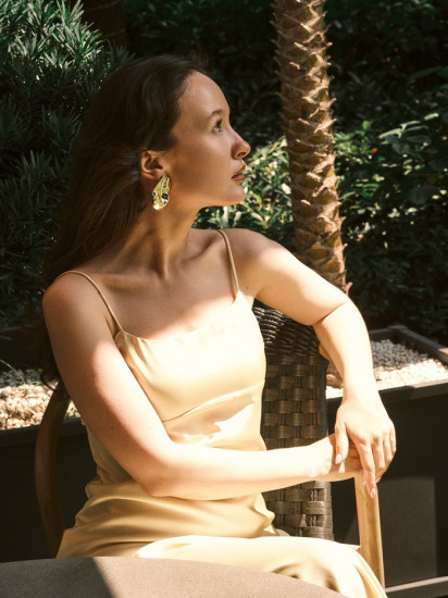 Серьги «Кофейное зерно»