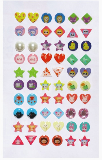 Серьги-наклейки детские