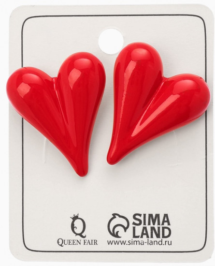 Серьги «Вытянутые сердечки»