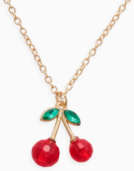 Кулон на цепочке «Вишенка граненая»