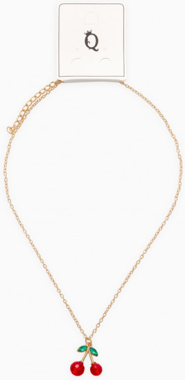 Кулон на цепочке «Вишенка граненая»