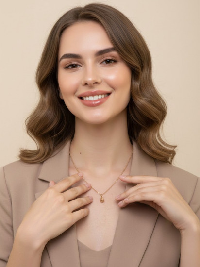 Комплект кулонов парных на цепочке «Неразлучники»