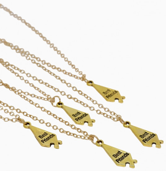 Комплект кулонов парных на цепочке «Неразлучники»