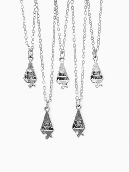 Комплект кулонов парных на цепочке «Неразлучники»