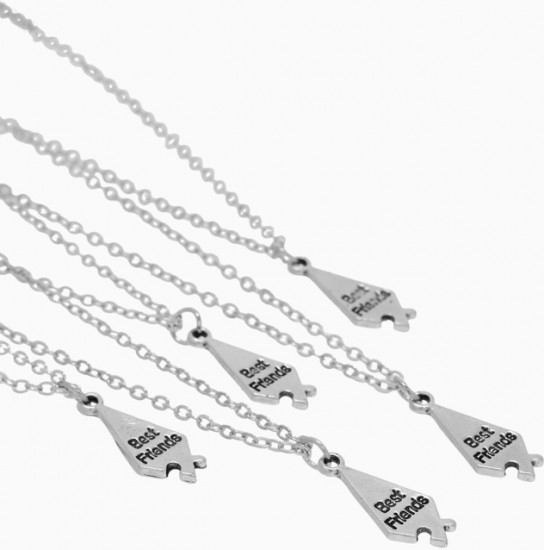 Комплект кулонов парных на цепочке «Неразлучники»