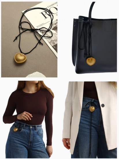 Кулон на шнурке «Сердечко»