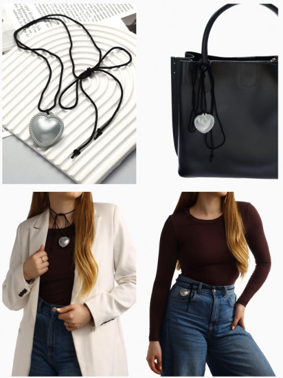 Кулон на шнурке «Сердечко»