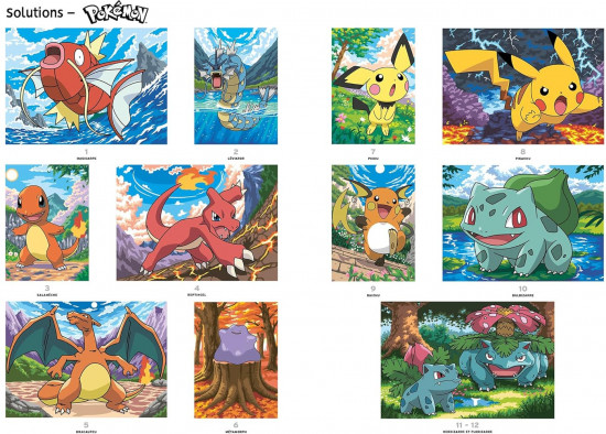 Раскраска по номерам «Pokémon. Coloriages mystères»