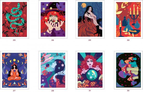 Раскраска по номерам «Sorcières. Coloriages mystères»