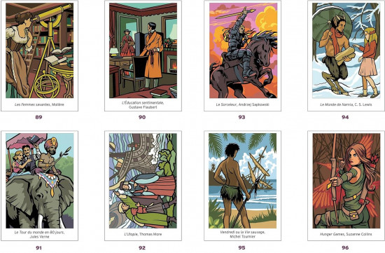 Раскраска по номерам «Les grands classiques de la littérature. Coloriages mystères»