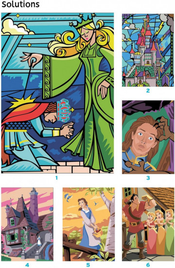 Раскраска по номерам «La Belle et la Bête. Coloriages mystères»