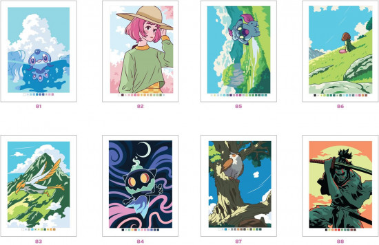 Раскраска по номерам «Mangas. Coloriages mystères»