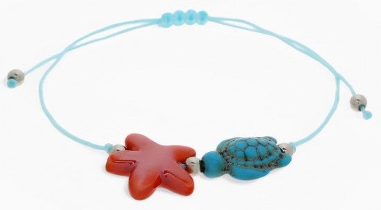 Браслет на нити «Звезда и черепашка»
