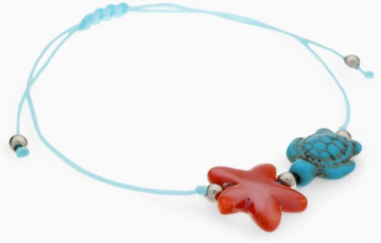 Браслет на нити «Звезда и черепашка»