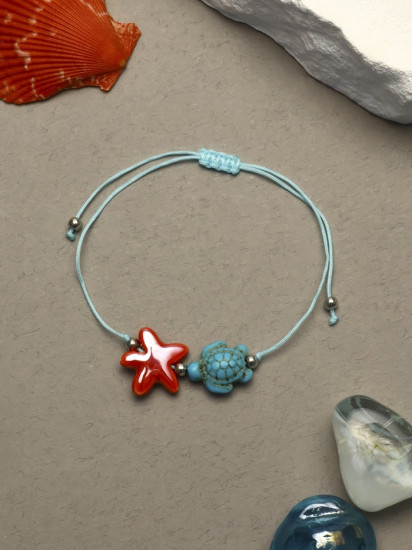 Браслет на нити «Звезда и черепашка»