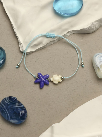 Браслет на нити «Звезда и черепашка»