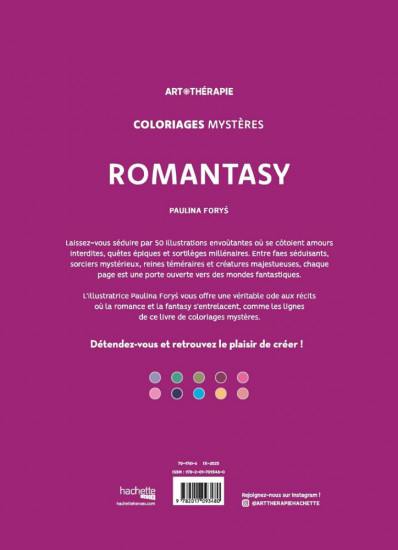 Раскраска по номерам «Romantasy. Coloriages mystères»