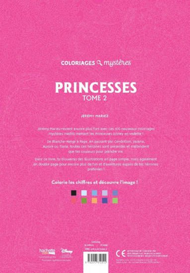 Раскраска по номерам «Princesses Tome 2. Coloriages mystères»