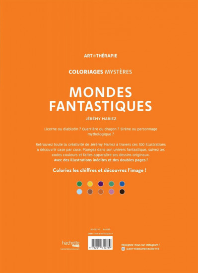 Раскраска по номерам «Mondes fantastiques. Coloriages mystères»