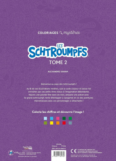 Hachette Coloriages mystères - Schtroumpfs Tome 2