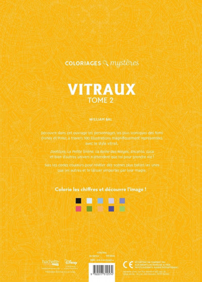 Раскраска по номерам «Vitraux Tome 2. Coloriages mystères»