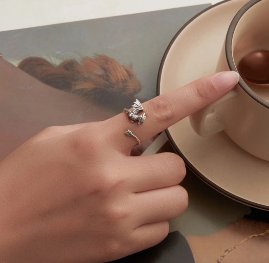 Кольцо из серебра «Огненный дракон»