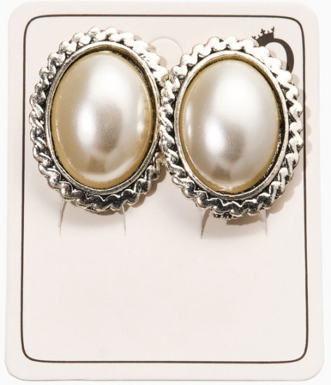 Клипсы «Жемчужный овал»