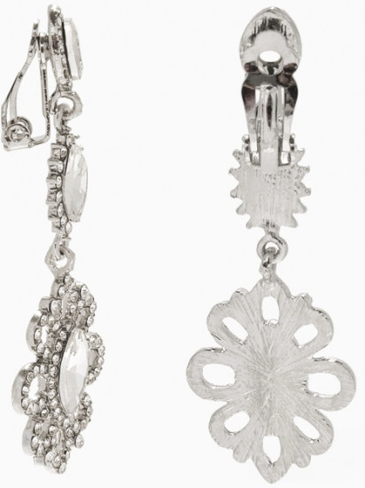 Клипсы «Ажур в стразах»