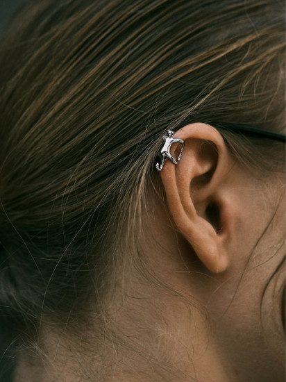 Серьга-кафф «Котик»