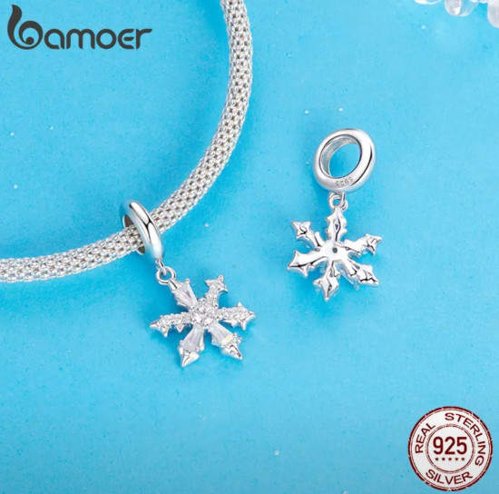 Шарм из серебра с фианитом «Зимняя сказка»
