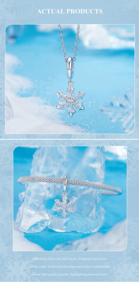 Шарм из серебра с фианитом «Зимняя сказка»