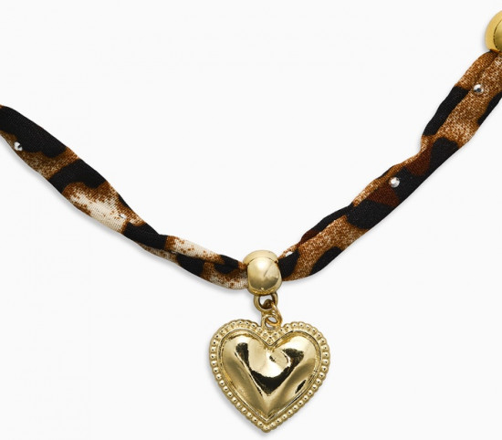 Колье «Леопард. Сердечко»