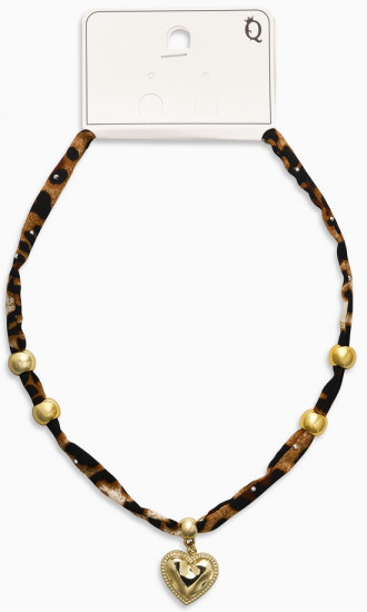 Колье «Леопард. Сердечко»