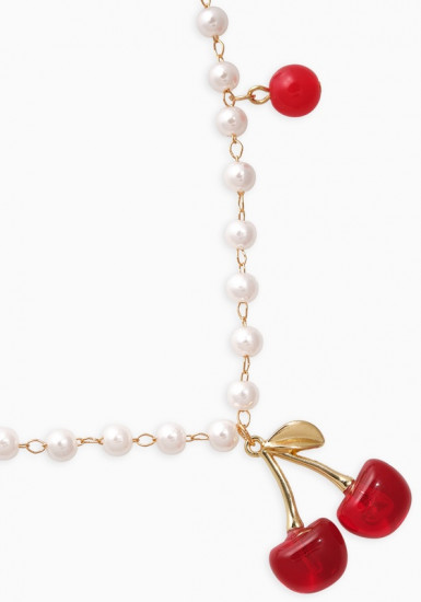 Колье «Вишня объемная»