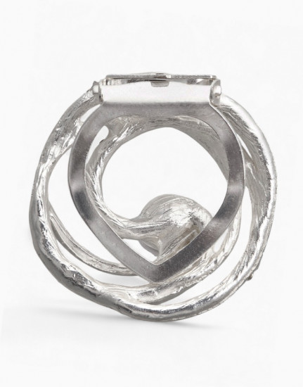 Зажим для платка «Жемчужный завиток»