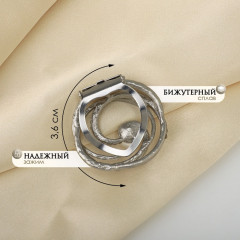 Зажим для платка «Жемчужный завиток» - Фото 7