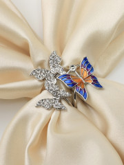 Кольцо для платка «Бабочки» - Фото 1