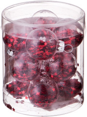 Набор ёлочных игрушек «Красные блестки» - Фото 1