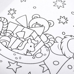 Роспись по холсту «Новый год. Дед Мороз» - Фото 3