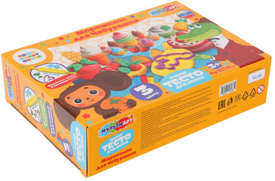 Набор с тестом для лепки «Мороженое для Чебурашки»