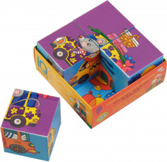 Кубики умные в поддончике «Кто на чем едет?» - Фото 1