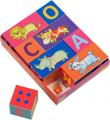 Кубики умные в поддончике «Играем, читаем, считаем» - Фото 1