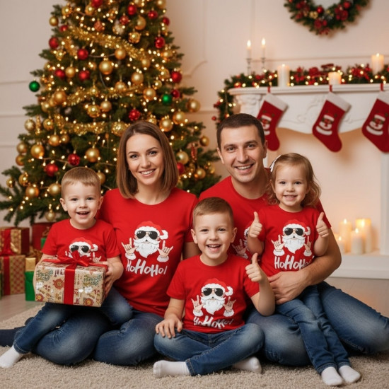 Футболка новогодняя детская «Но-но-но»