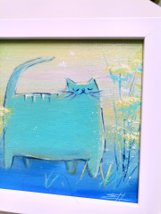 Картина маслом ручной работы «Бирюзовое счастье» - Фото 3