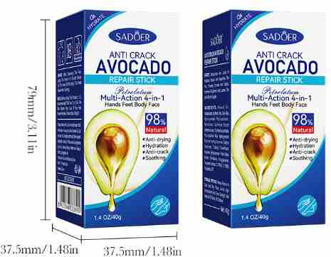 Крем-стик для гладких пяточек с маслом авокадо от сухости и трещин