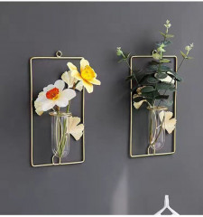 Настенное металлическое панно с мини-вазой - Фото 1
