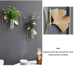 Настенное металлическое панно с мини-вазой - Фото 3